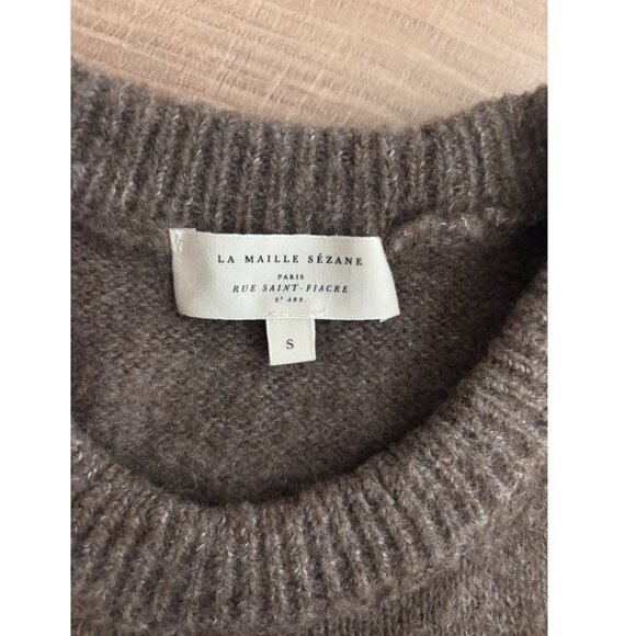 NWOT Sezane Samuel Jumper in Dark Taupe - Picture 5 of 5
